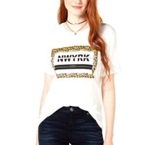 Carbon Copy Graphic T-Shirt of NWYRK City Modal & Cotton in White. M
